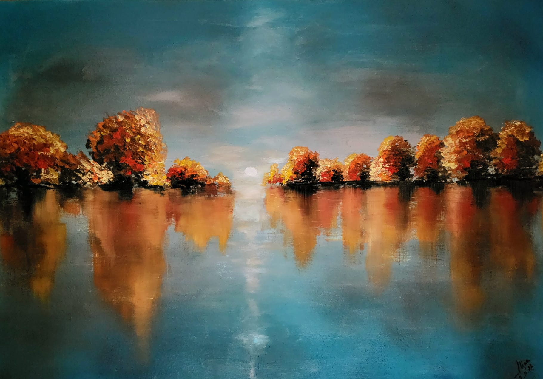 ArteDiAlina.com painting: Autumn leaves